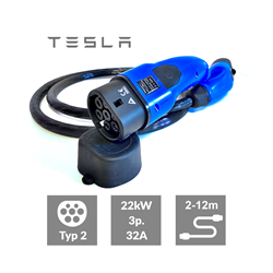 Tesla-Kabel Typ2, 2-15m (bis 22kW)